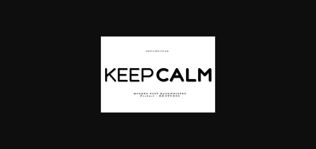 Keep Calm Font Poster 1