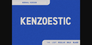 Kenzoestic Font Poster 1