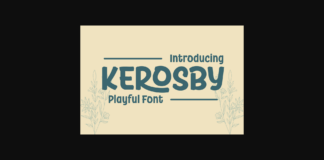 Kerosby Font Poster 1