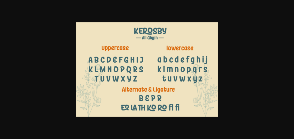 Kerosby Font Poster 10