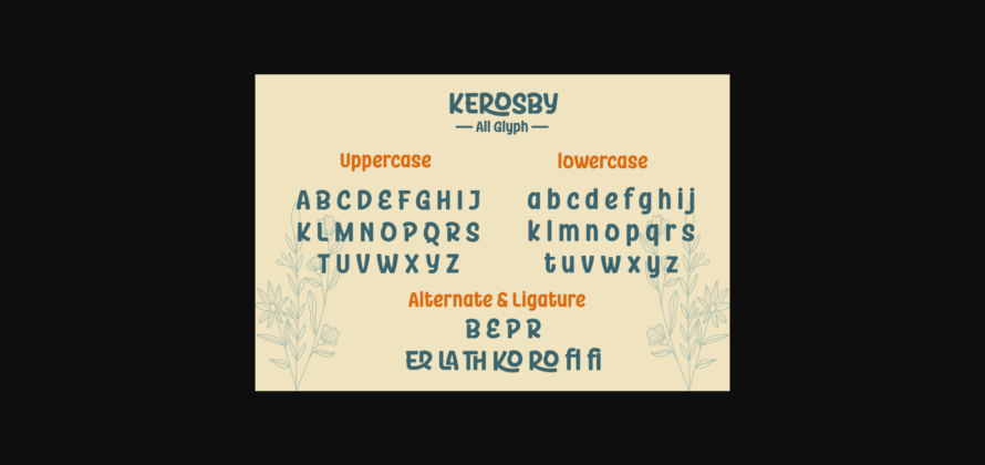 Kerosby Font Poster 10