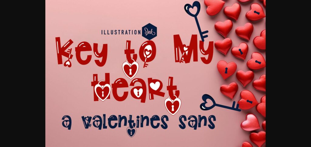 Key to My Heart Font Poster 1