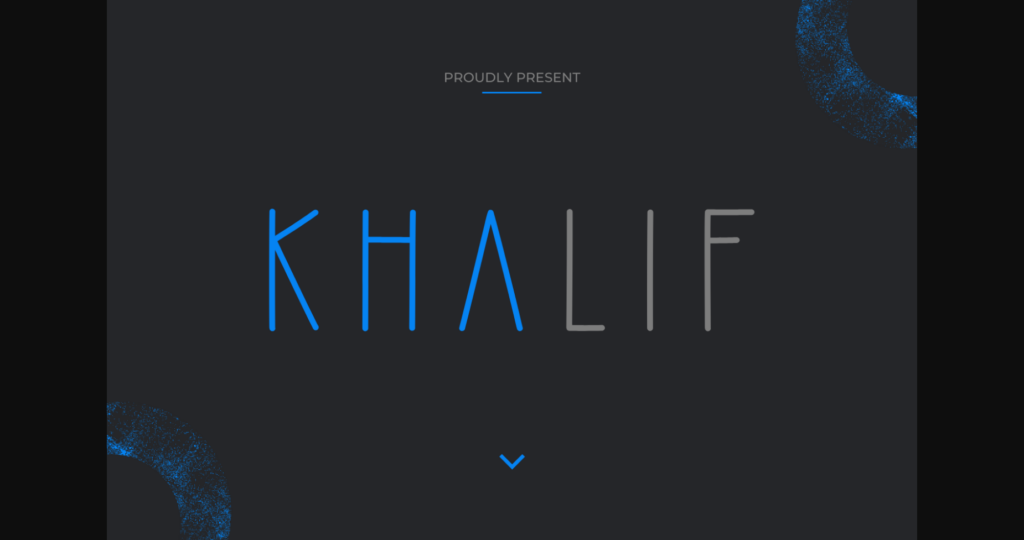 Khalif Font Poster 3