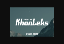 Khonteks Font Poster 1