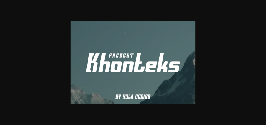 Khonteks Font Poster 1