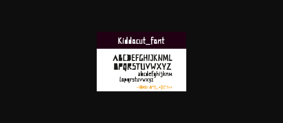 Kiddocut Font Poster 3