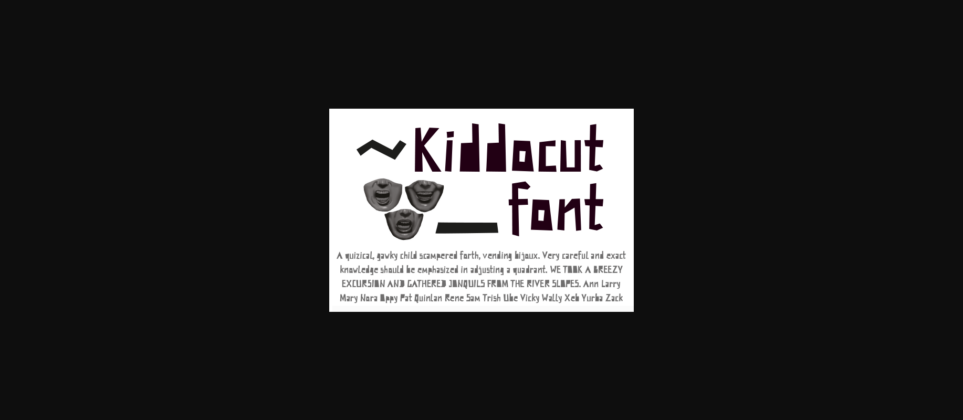 Kiddocut Font Poster 6