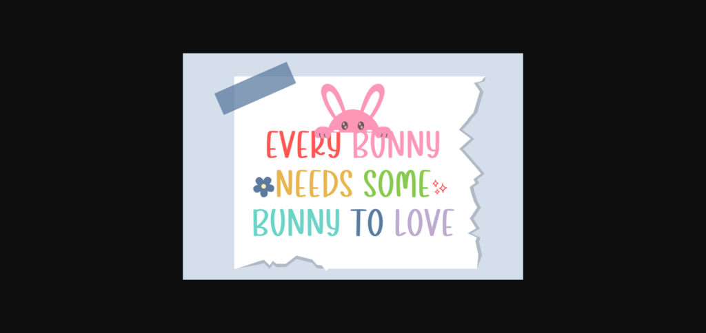 Kids Rabbit Font Poster 6