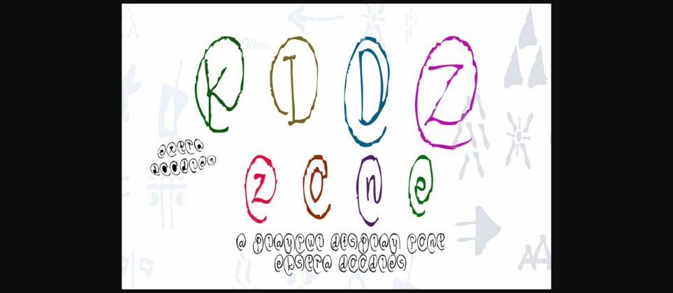 Kidz Zone Font Poster 2