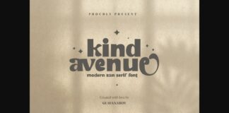 Kind Avenue Font Poster 1