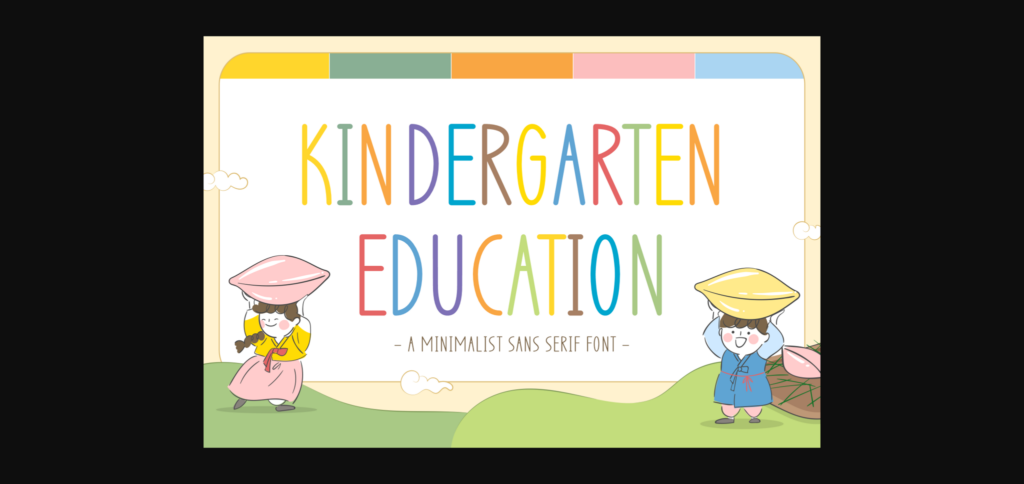 Kindergarten Education Font Poster 3