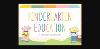 Kindergarten Education Font Poster 1