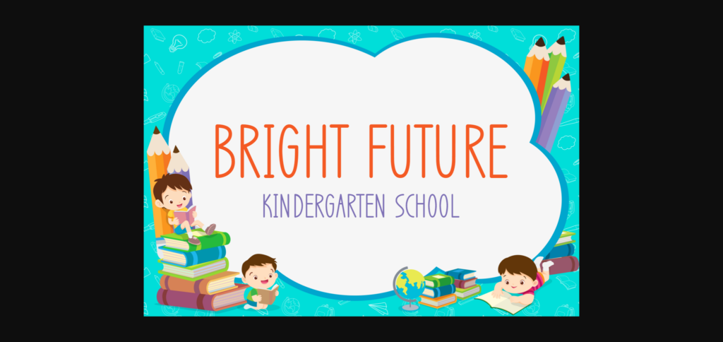 Kindergarten Education Font Poster 5