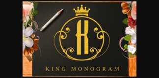 King Monogram Font Poster 1