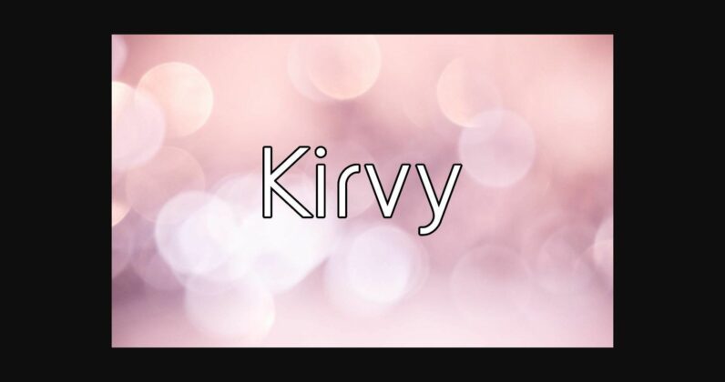 Kirvy Font Poster 3