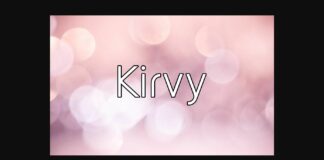 Kirvy Font Poster 1