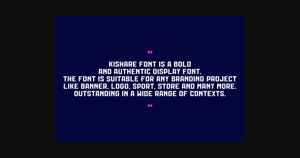 Kishare Font Poster 7