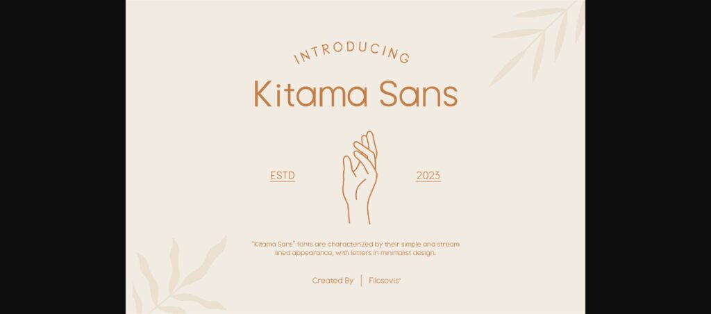 Kitama Sans Font Poster 3