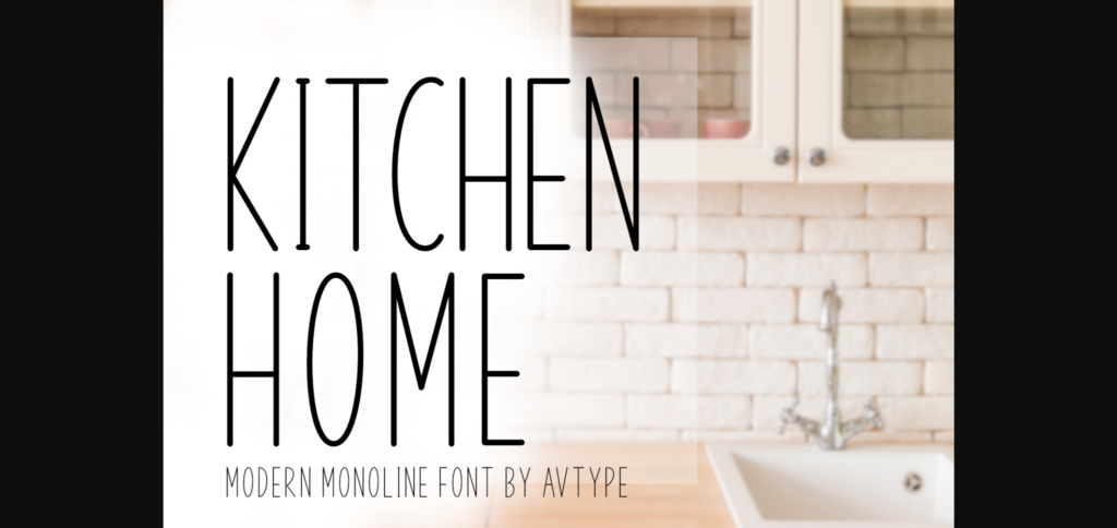 Kitchen Home Font Poster 3