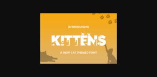 Kittens Silhouette Font Poster 1