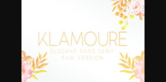 Klamoure Thin Font Poster 1