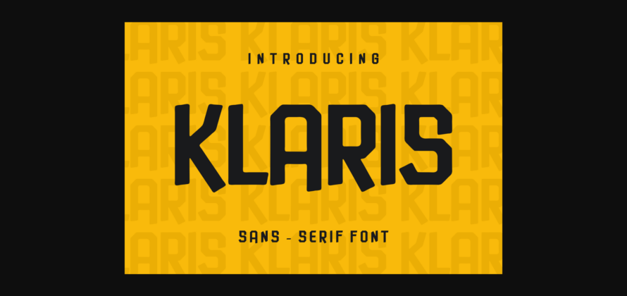 Klaris Font Poster 3