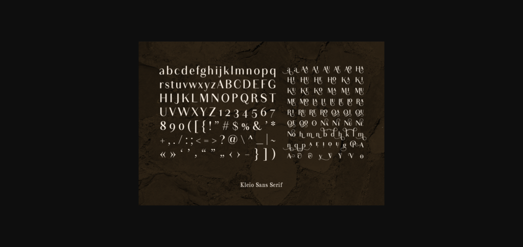 Kleio Font Poster 4