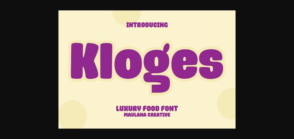 Kloges Font Poster 3