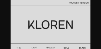 Kloren Rounded Font Poster 1