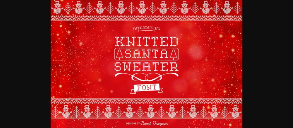 Knitted Santa Sweater Font Poster 1