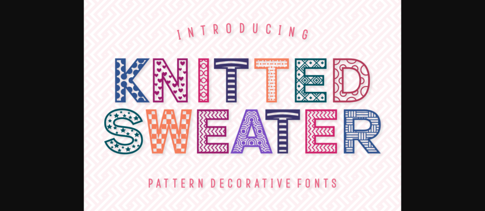 Knitted Sweater Font Poster 3