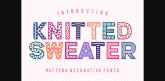 Knitted Sweater Font Poster 1