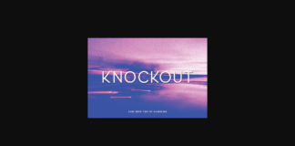 Knockout Font Poster 1