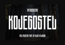 Kojegostel Font Poster 1