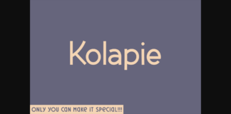 Kolapie Font Poster 1