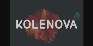 Kolenova Font Poster 1