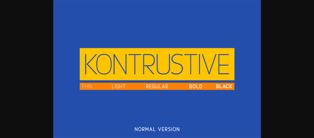 Kontrustive Font Poster 3