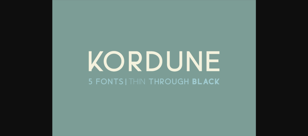 Kordune Font Poster 3