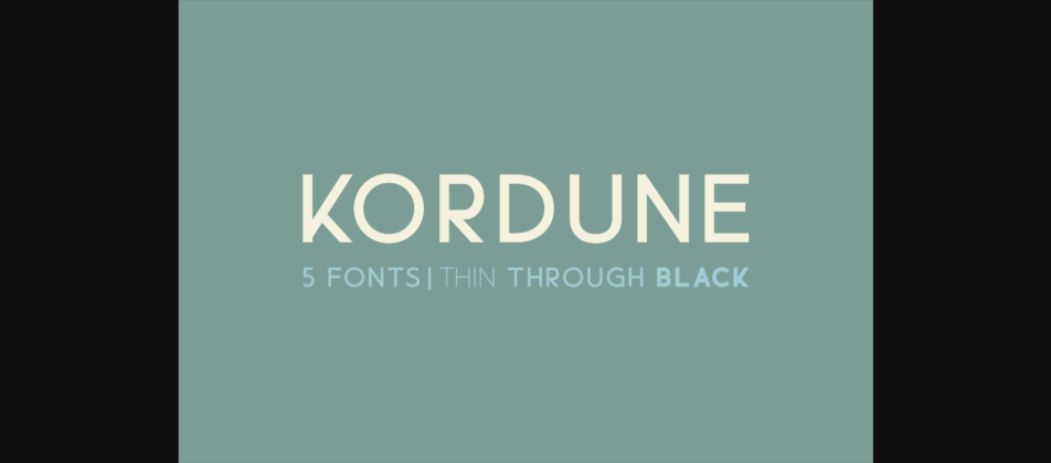 Kordune Font Poster 3