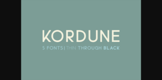 Kordune Font Poster 1