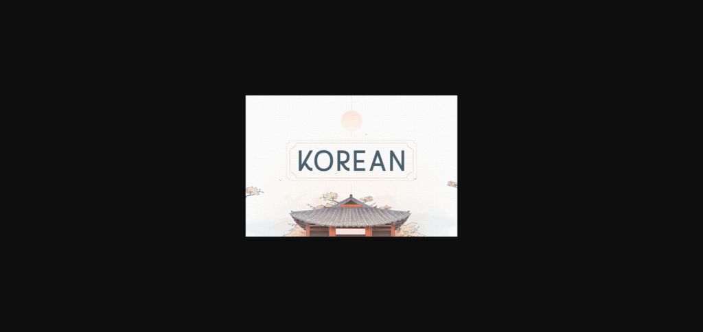 Korean Font Poster 1