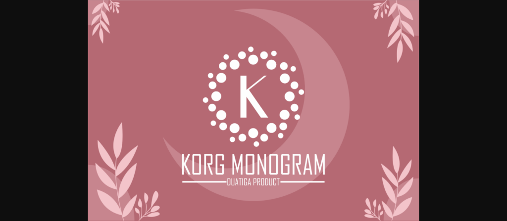 Korg Monogram Font Poster 3