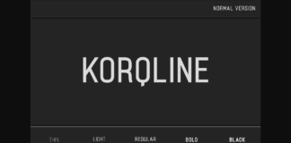 Korqline Font Poster 1