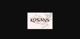 Kosans Font Poster 1