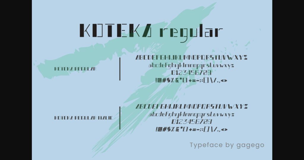 Koteka Font Poster 5