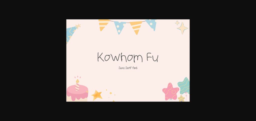 Kowhom Fu Font Poster 3