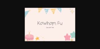 Kowhom Fu Font Poster 1