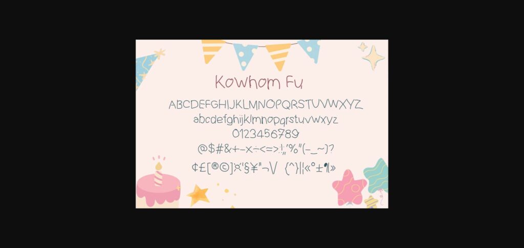 Kowhom Fu Font Poster 4