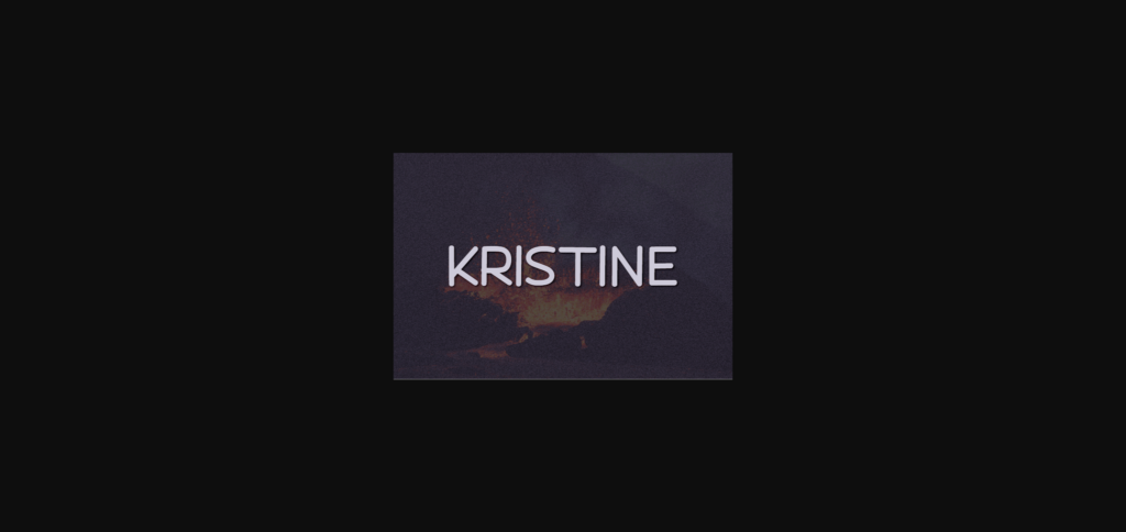 Kristine Font Poster 1