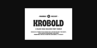 Krobold Font Poster 1